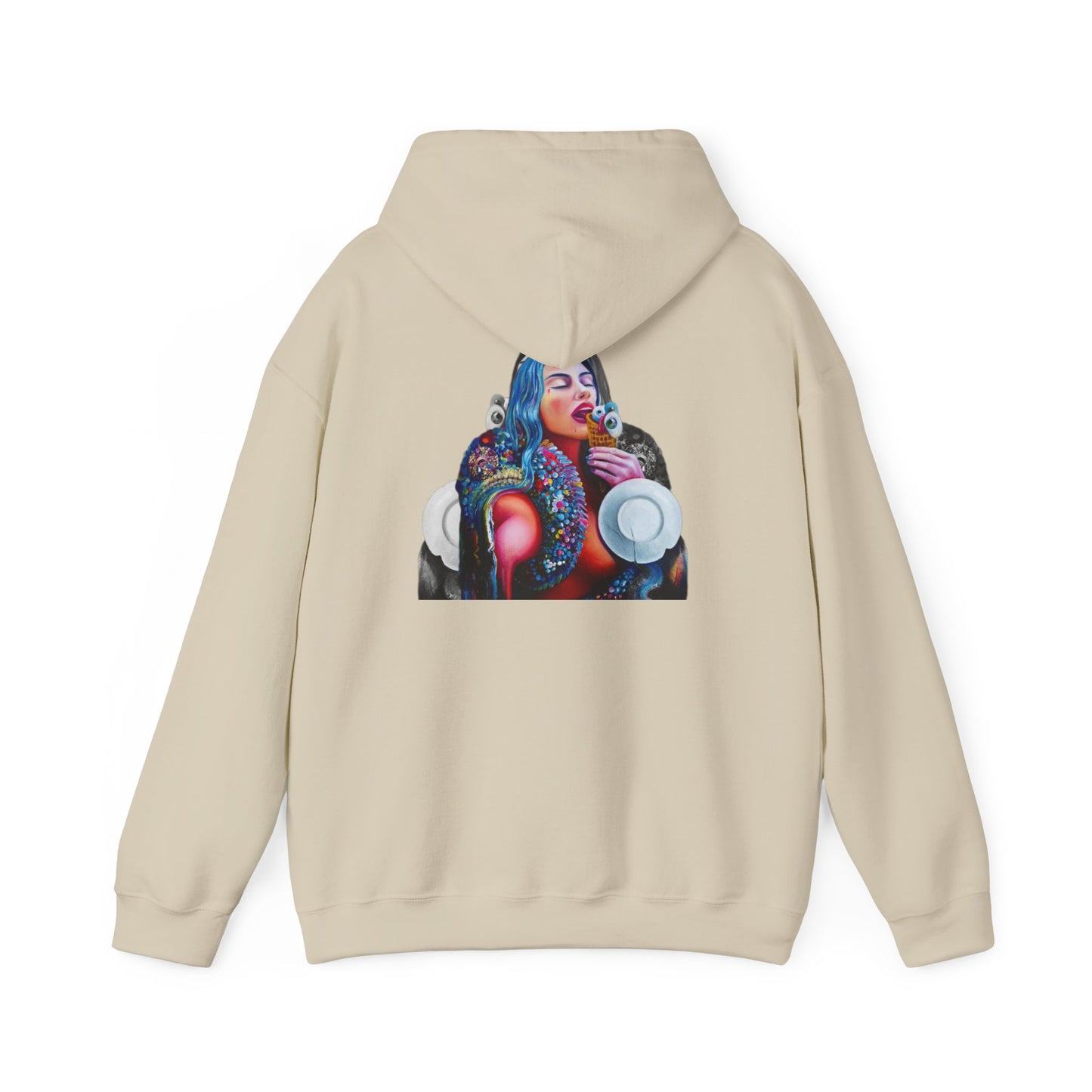 Hoodie — AMRU Artistic Backprint Portrait Pullover