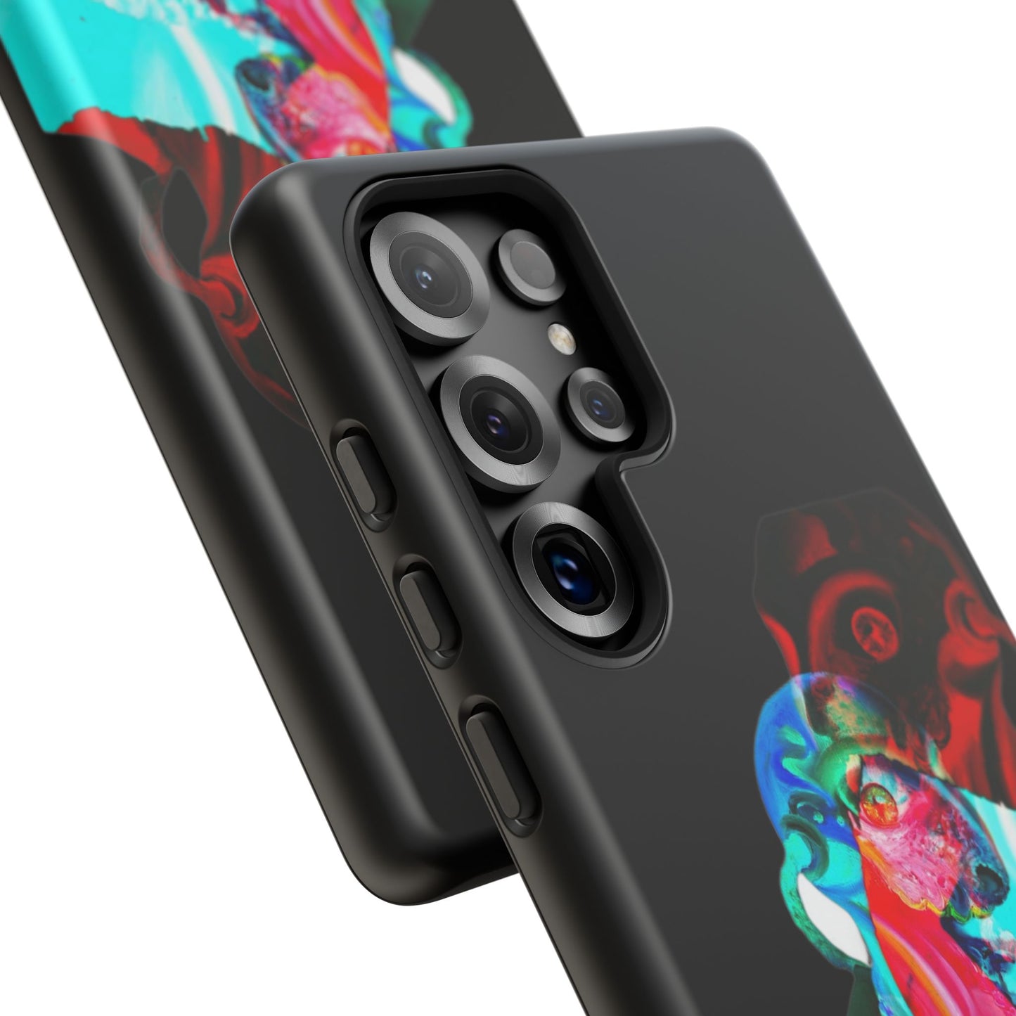 Protective Phone Case — Trippy Neon Abstract Skull Design