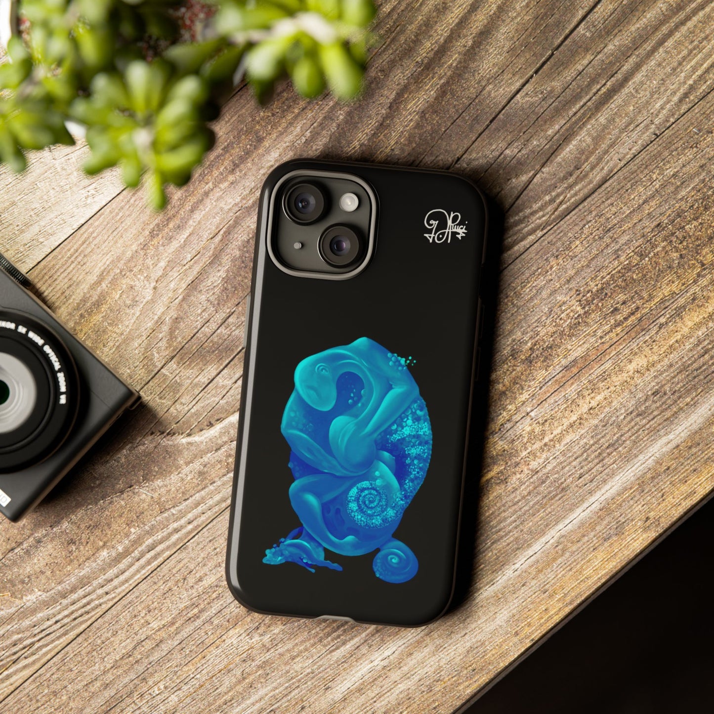 Phone Case - Blue Surreal Sea Creature Protective Case