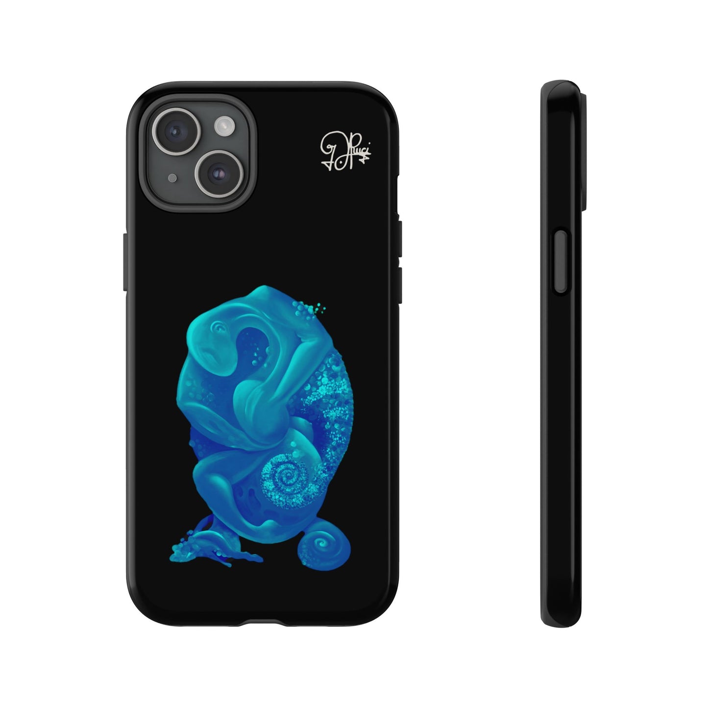 Phone Case - Blue Surreal Sea Creature Protective Case