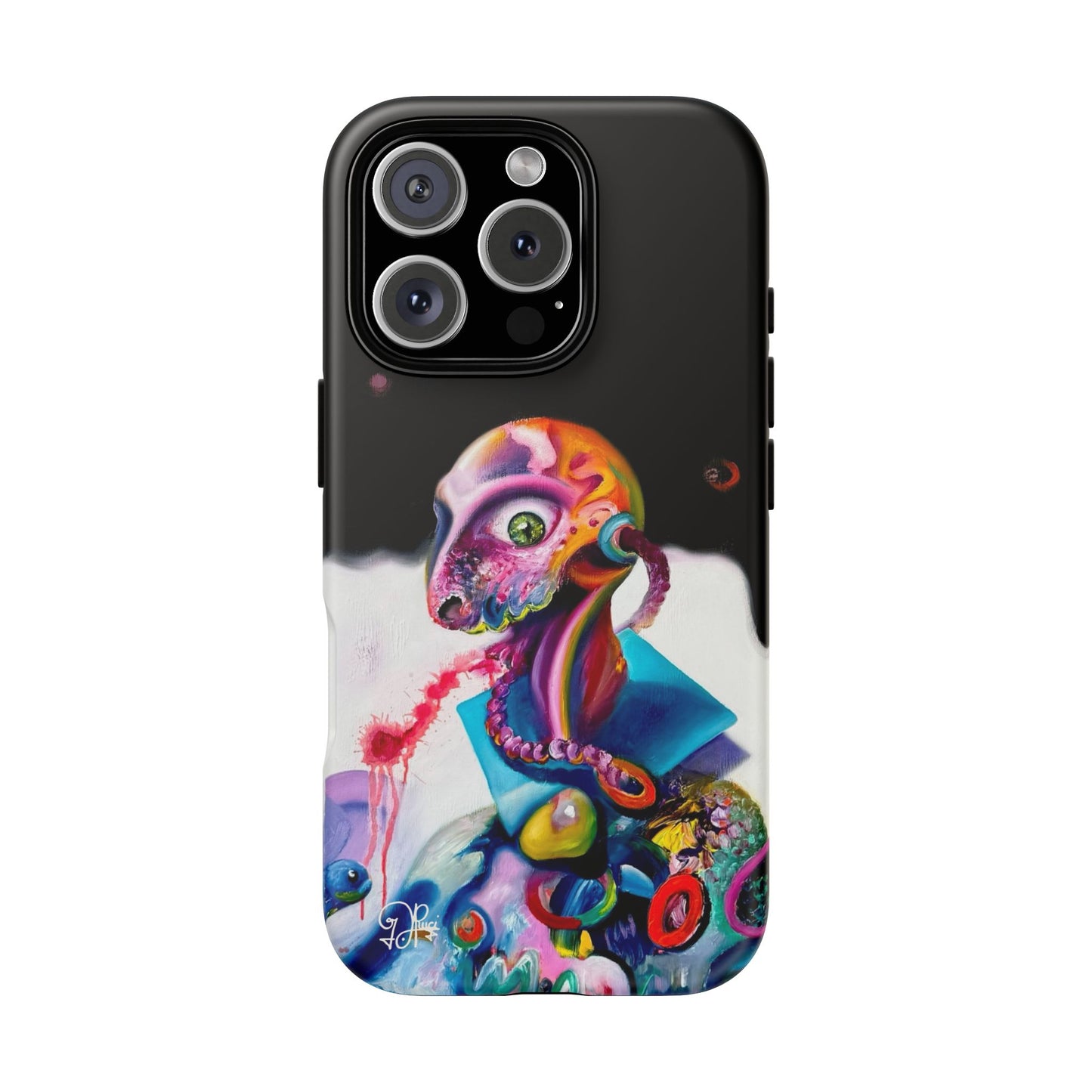 Phone Case - Vivid Blues and Multi-Eyed Vision Artwork Design