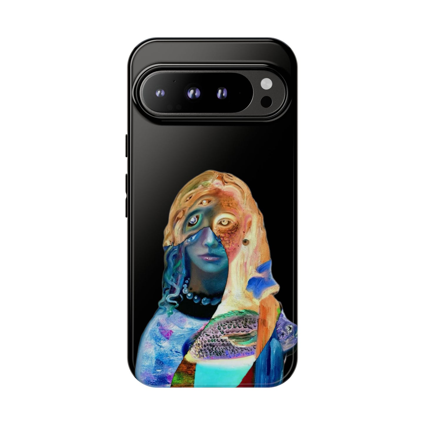 Abstract Surreal Portrait Phone Case — Colorful Art iPhone Cover