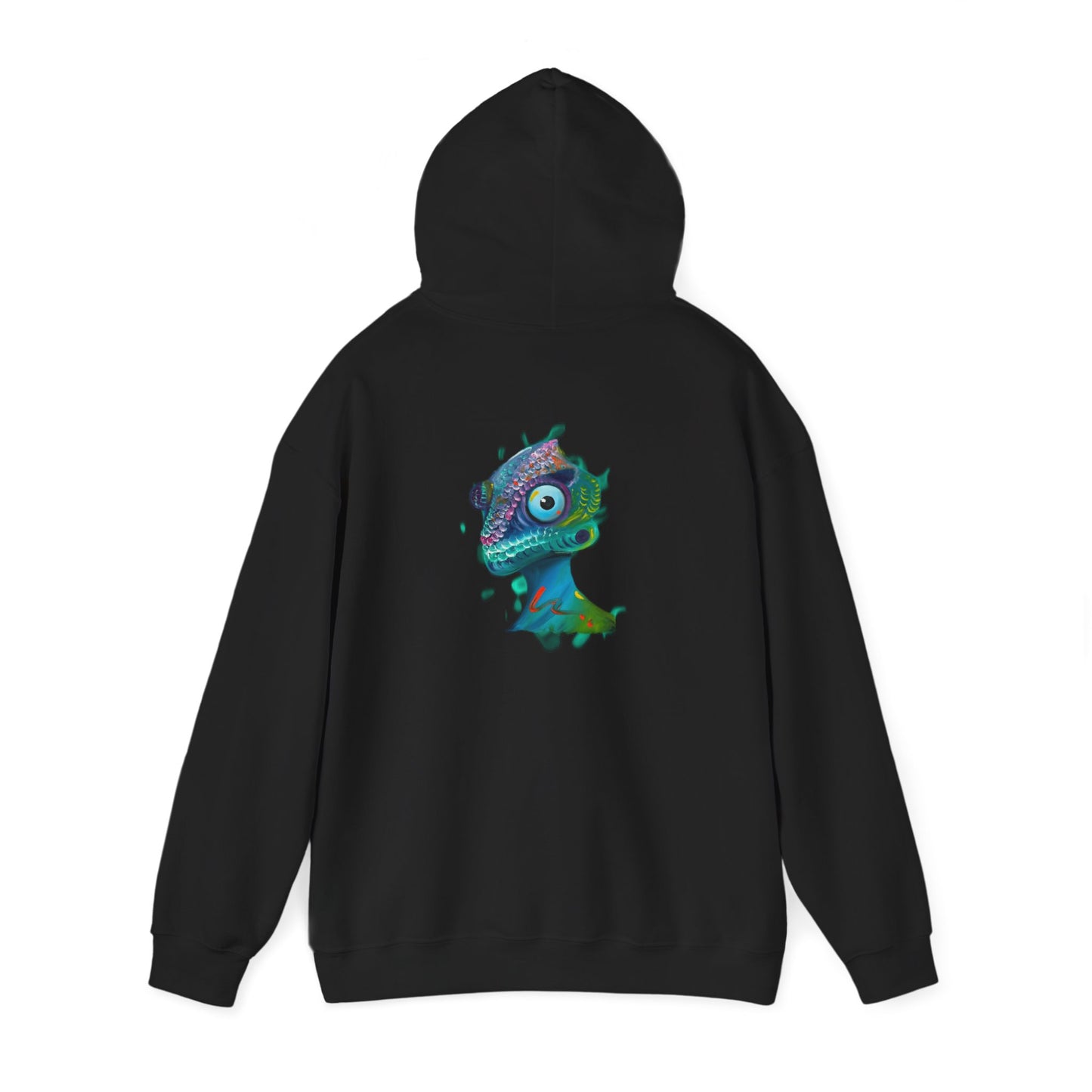 AMRU Chameleon Hoodie – Colorful Surreal Lizard Graphic Sweatshirt