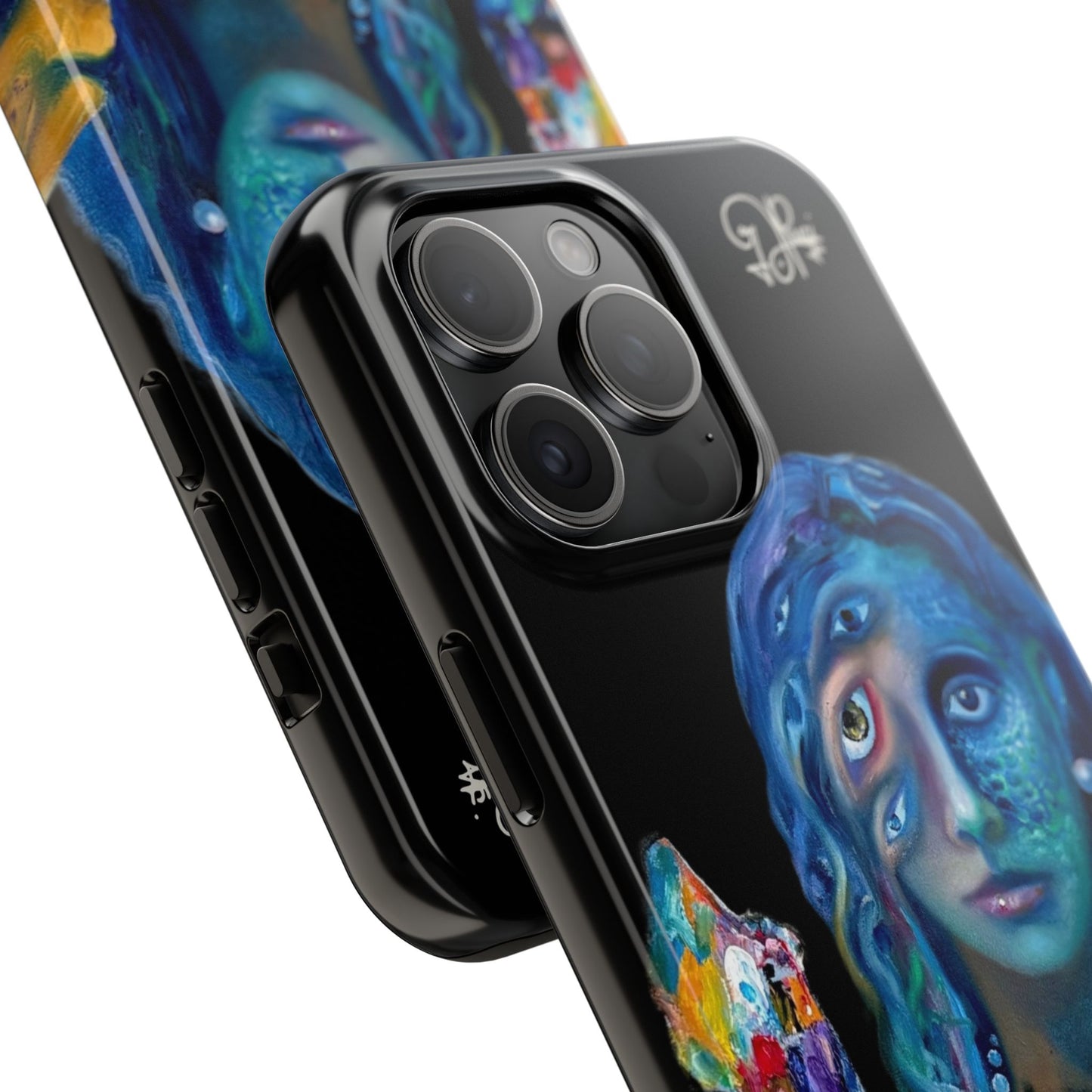 Phone Case - Vivid Blues Metamorphic Textures Multi-Eyed Vision Artist Design