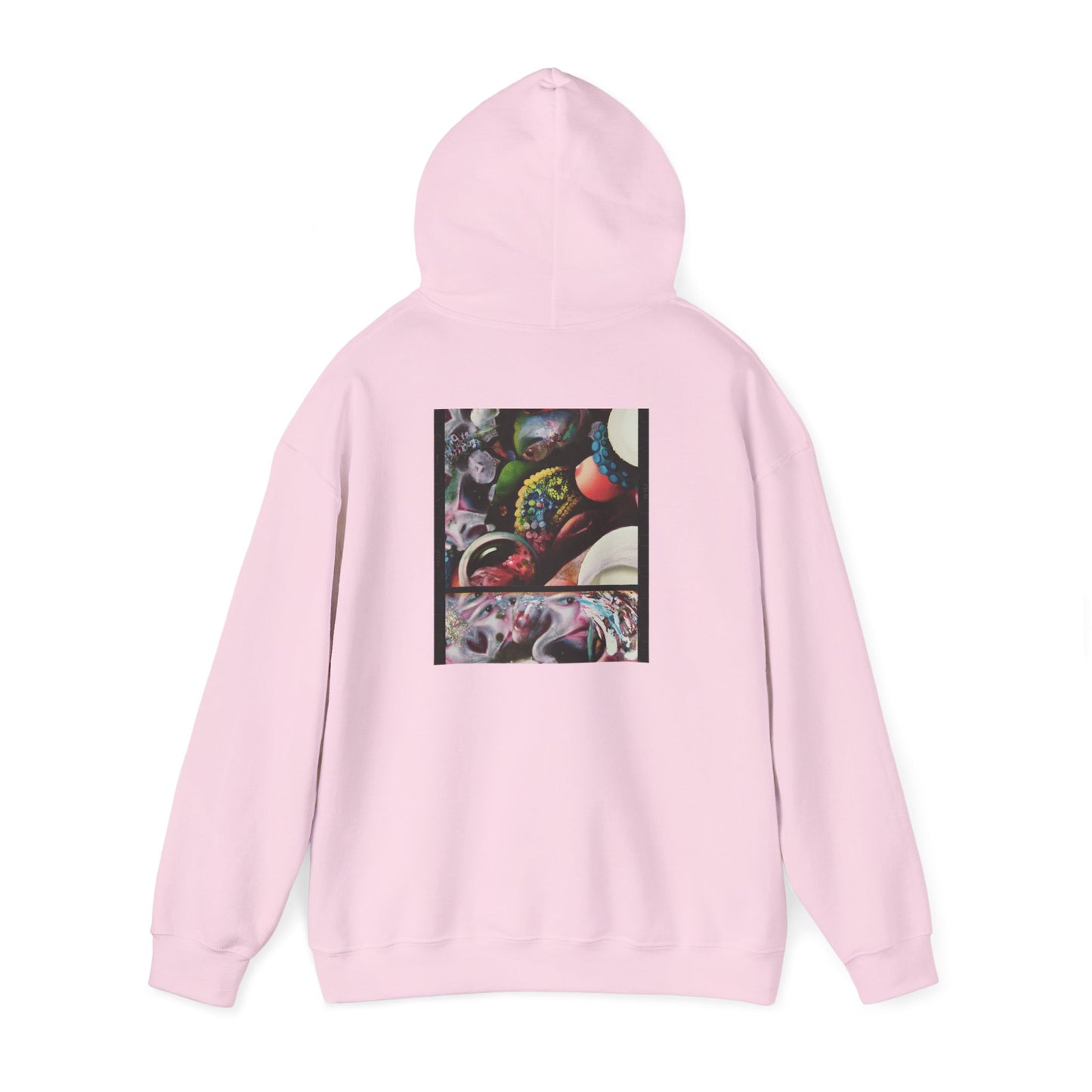 AMRU Graphic Hoodie — Abstract Cosmic Paint Pour Art Back Print