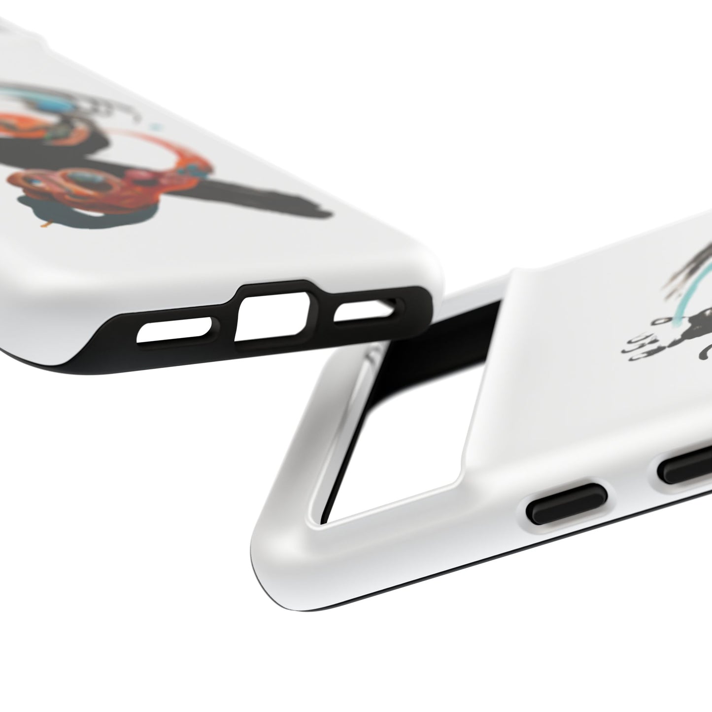 Artistic Abstract Phone Case — Colorful Ink Brushstroke Design