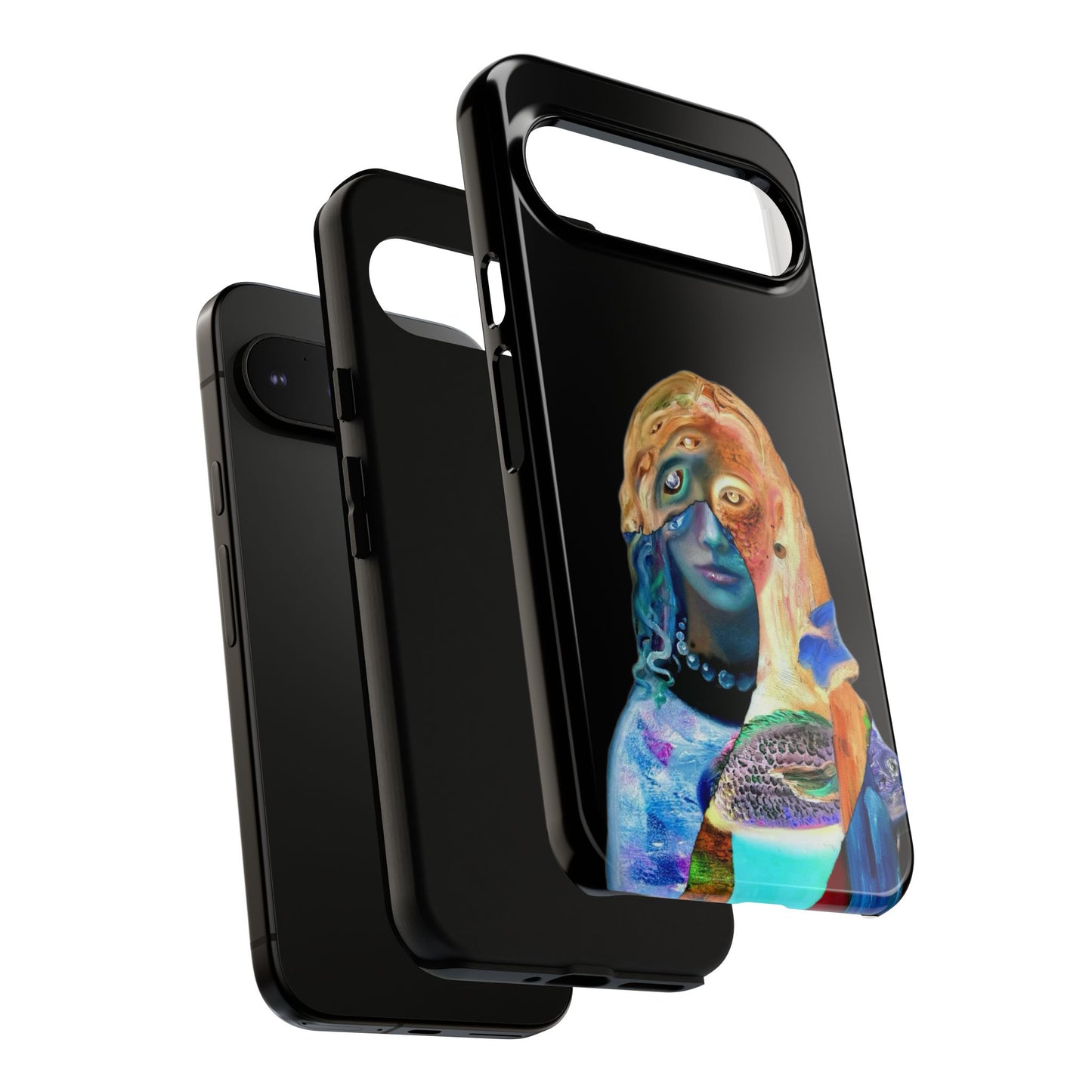 Abstract Surreal Portrait Phone Case — Colorful Art iPhone Cover