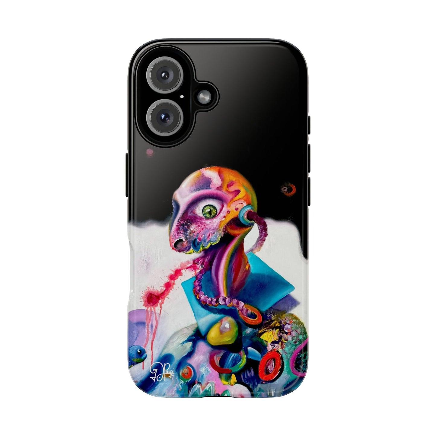 Phone Case - Vivid Blues and Multi-Eyed Vision Artwork Design