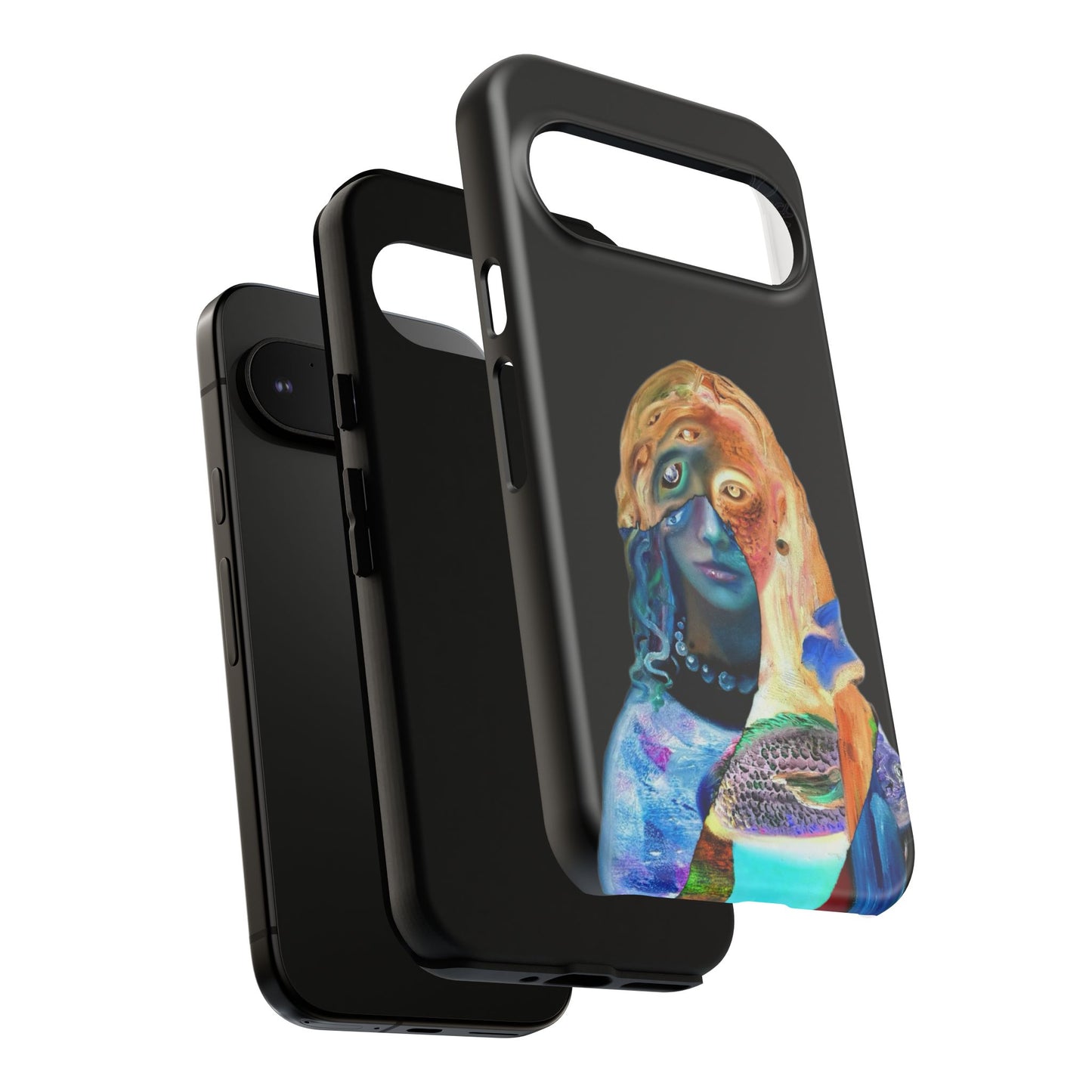 Abstract Surreal Portrait Phone Case — Colorful Art iPhone Cover