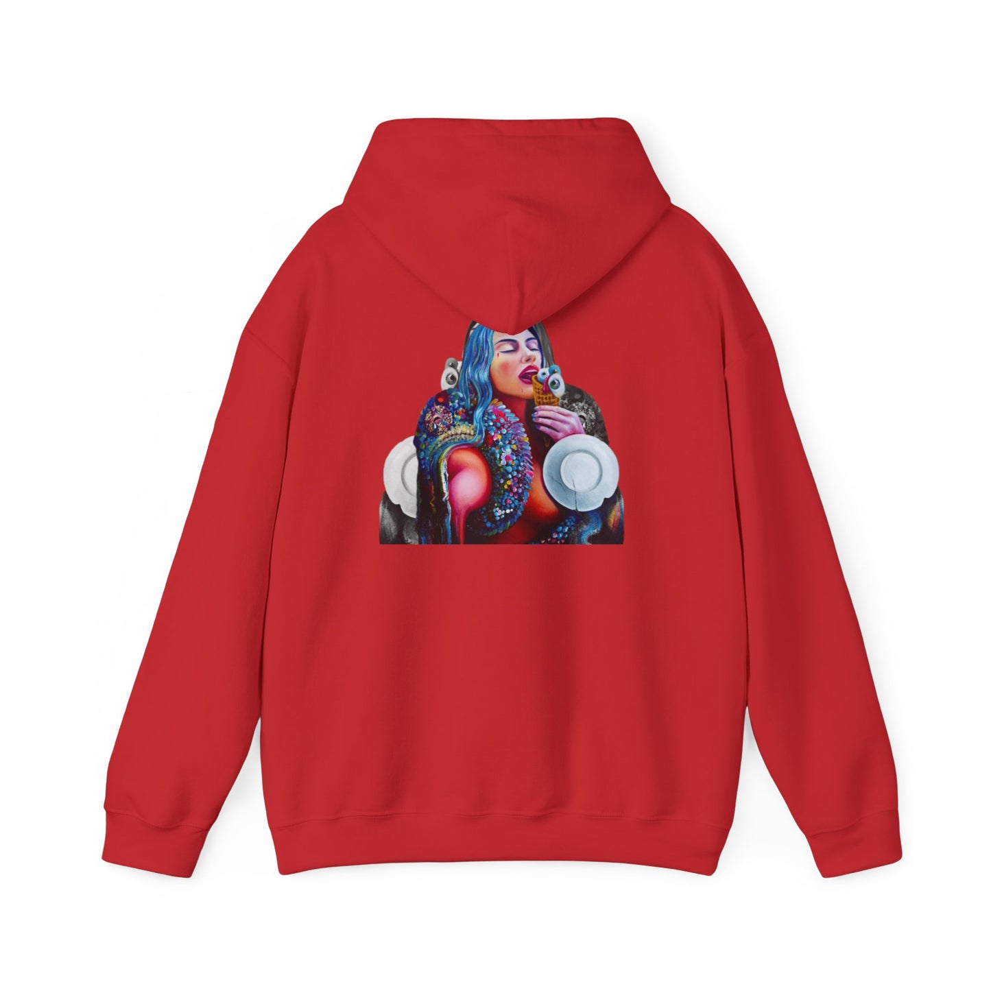 Hoodie — AMRU Artistic Backprint Portrait Pullover