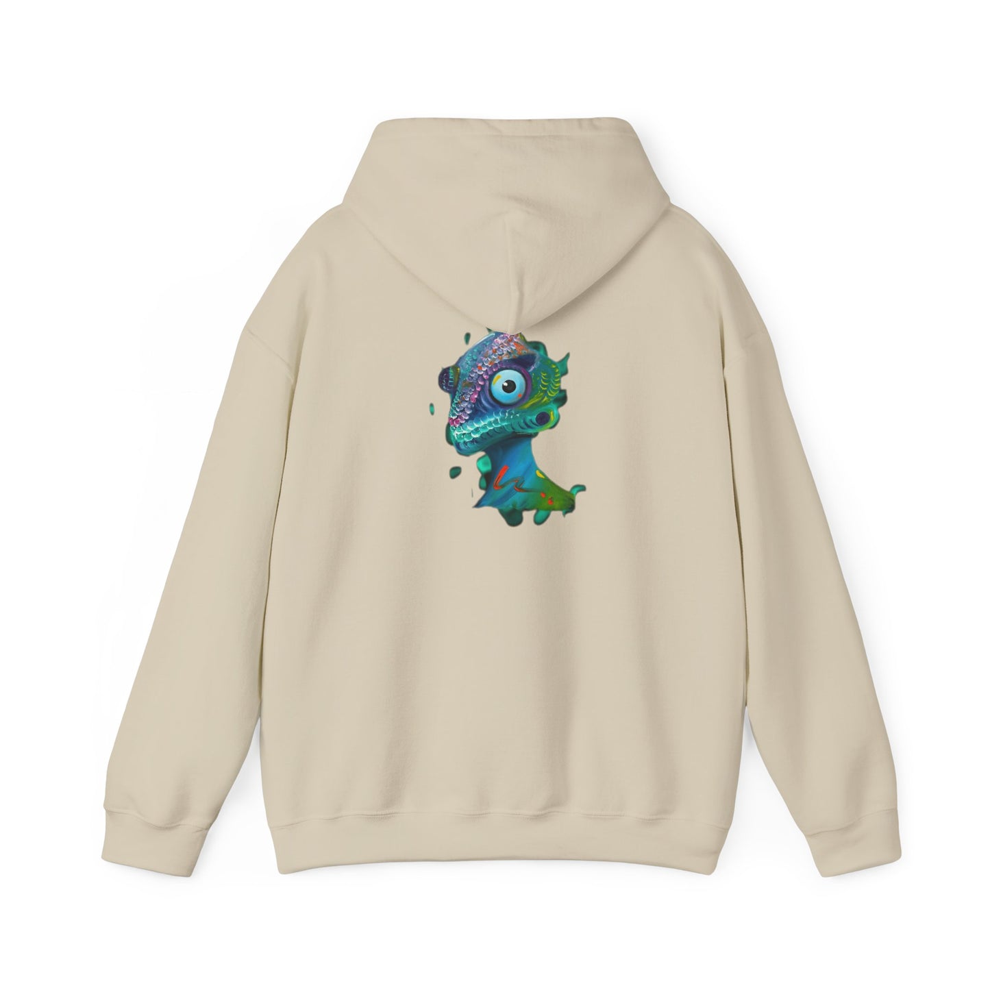 AMRU Chameleon Hoodie – Colorful Surreal Lizard Graphic Sweatshirt