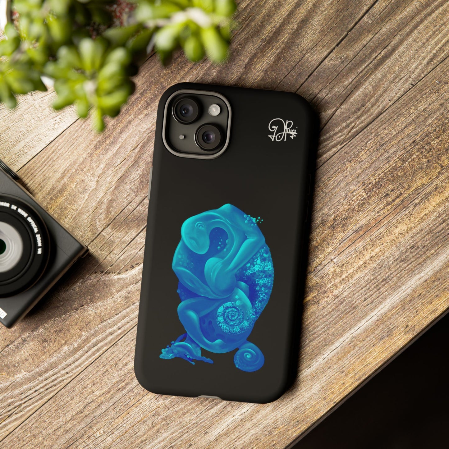 Phone Case - Blue Surreal Sea Creature Protective Case