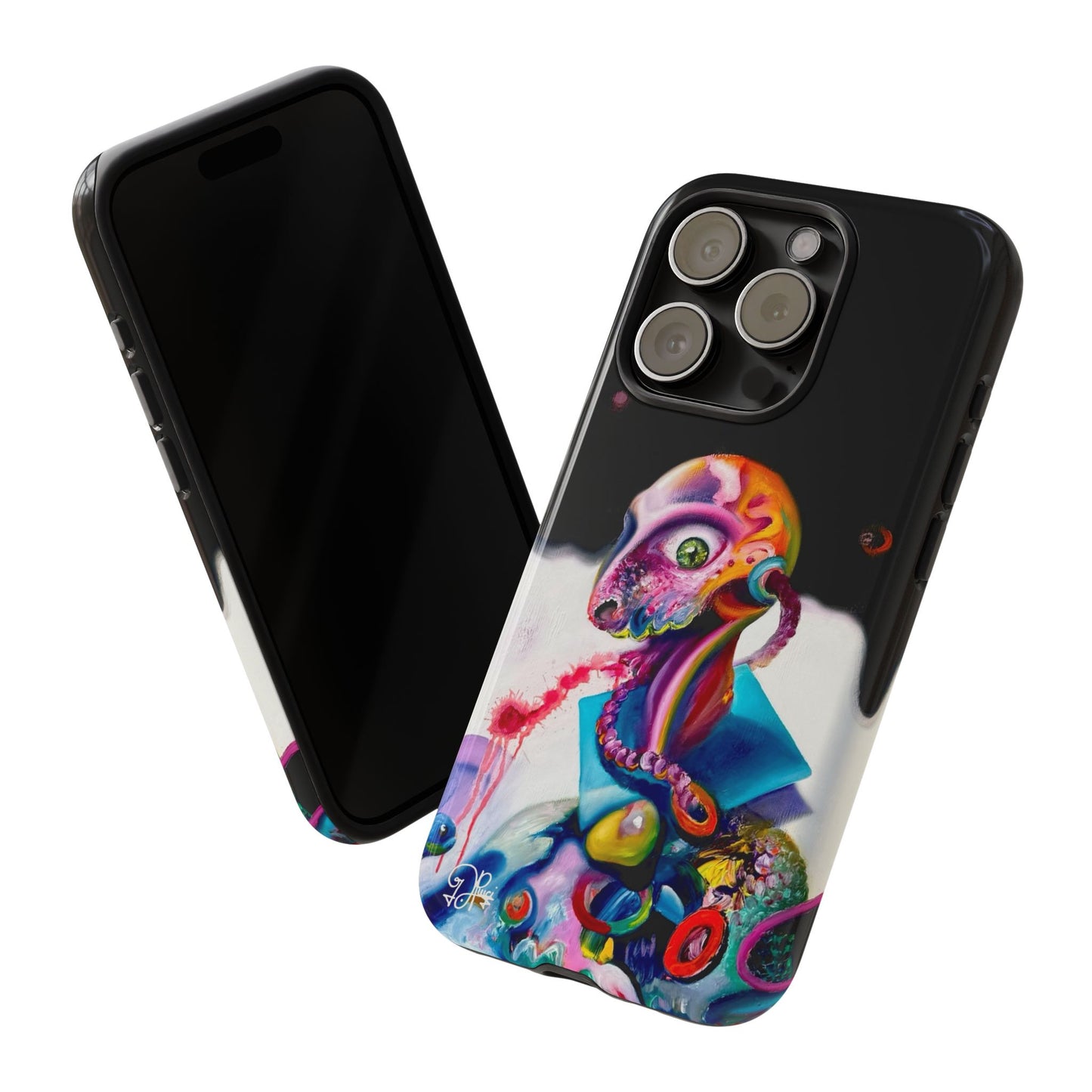 Phone Case - Vivid Blues and Multi-Eyed Vision Artwork Design