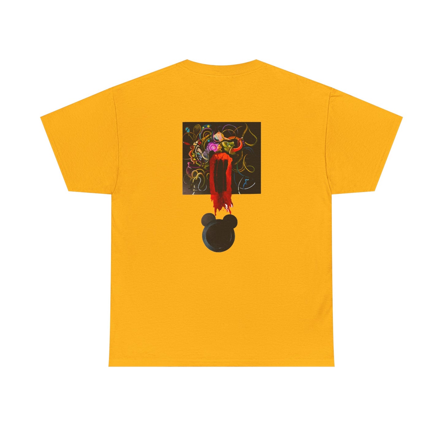 Graphic Tee — Abstract Floral Skull Back Print