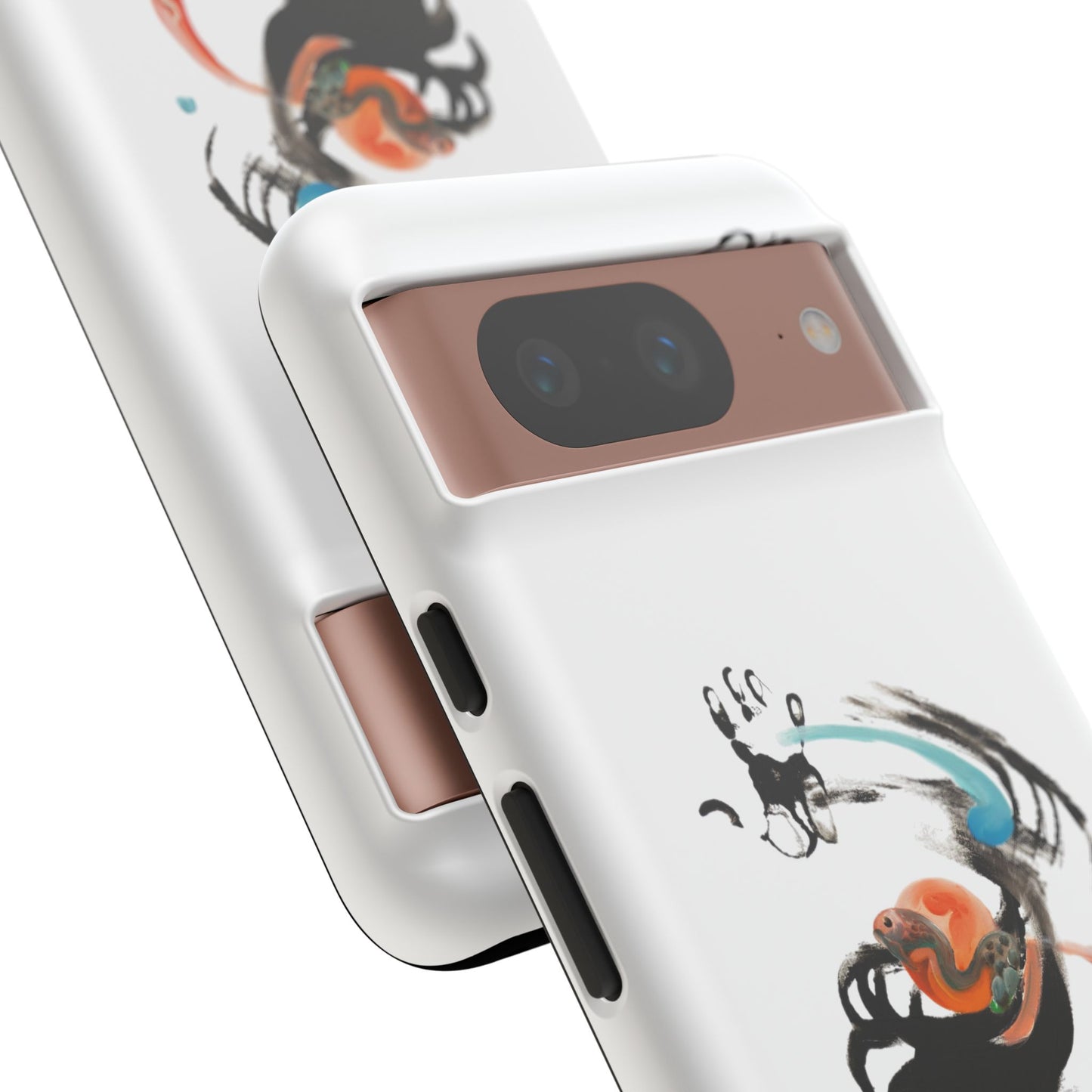 Artistic Abstract Phone Case — Colorful Ink Brushstroke Design