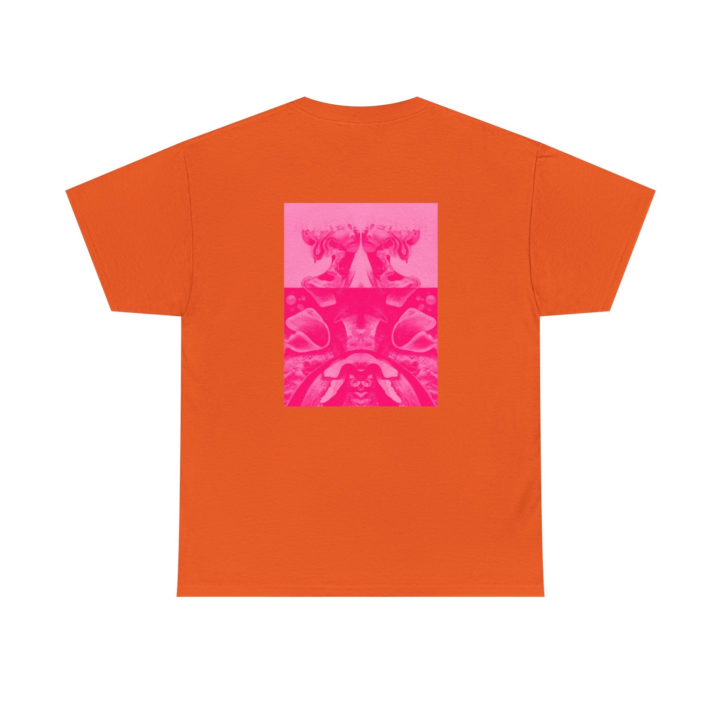 Graphic Tee — Hot Pink Abstract Mirror Design