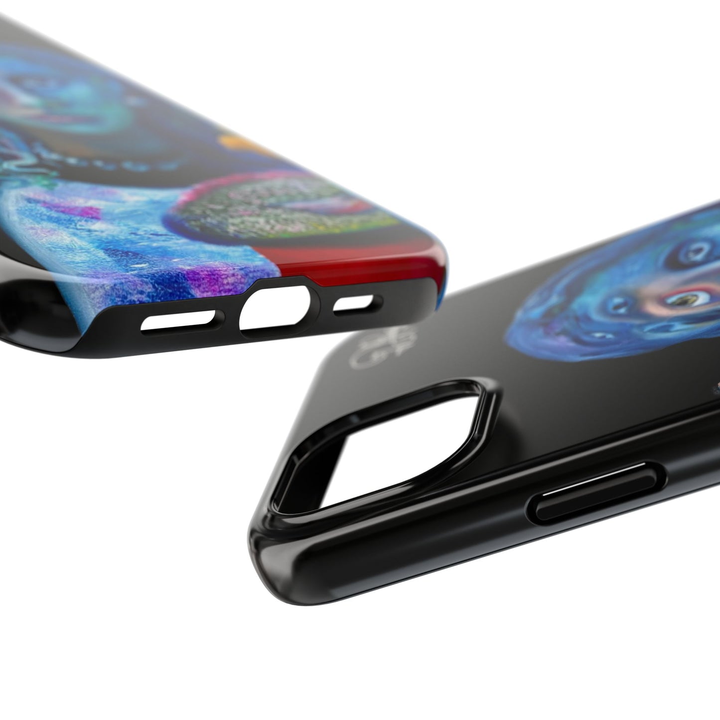 Phone Case - Vivid Blues Metamorphic Textures Multi-Eyed Vision Artist Design