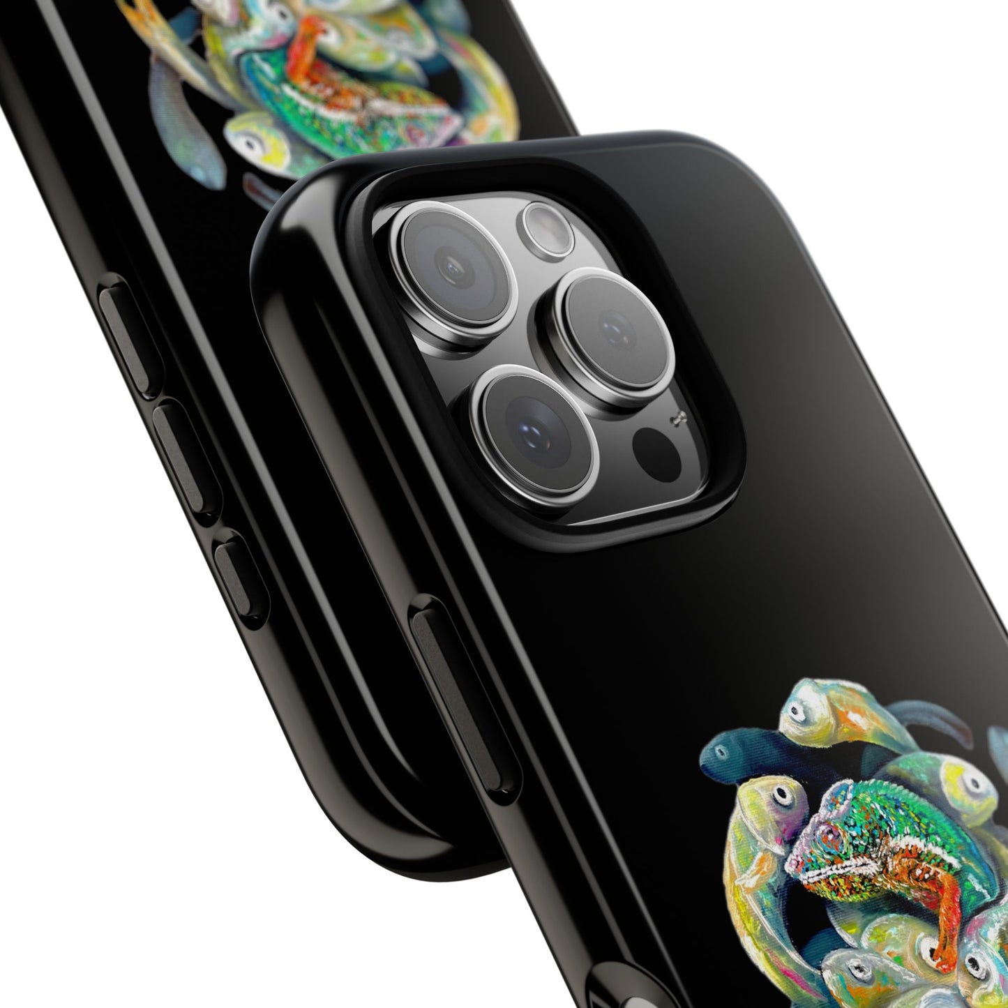 Koi Circle Tough Phone Case — Colorful Fish Art Protective iPhone Cover