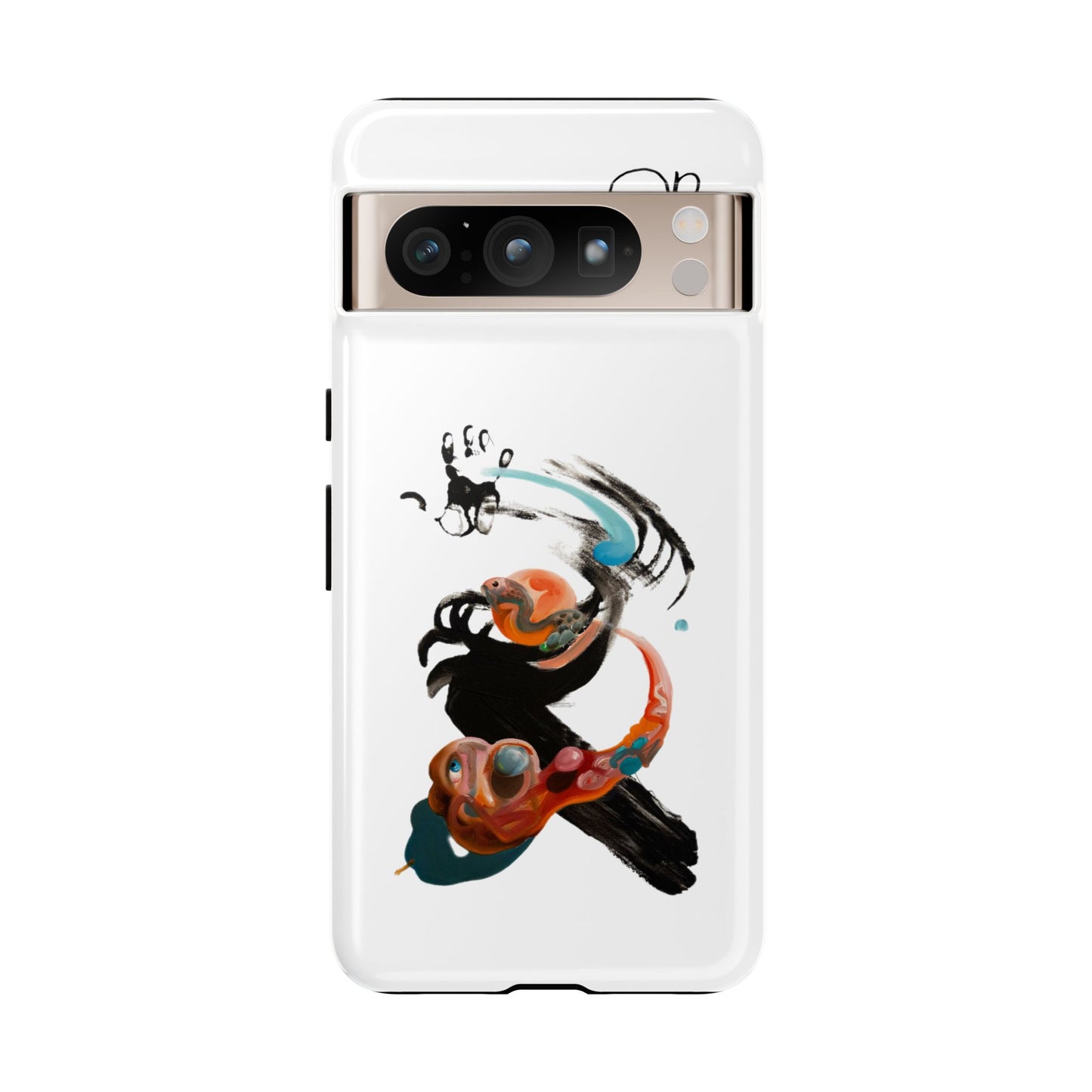 Artistic Abstract Phone Case — Colorful Ink Brushstroke Design