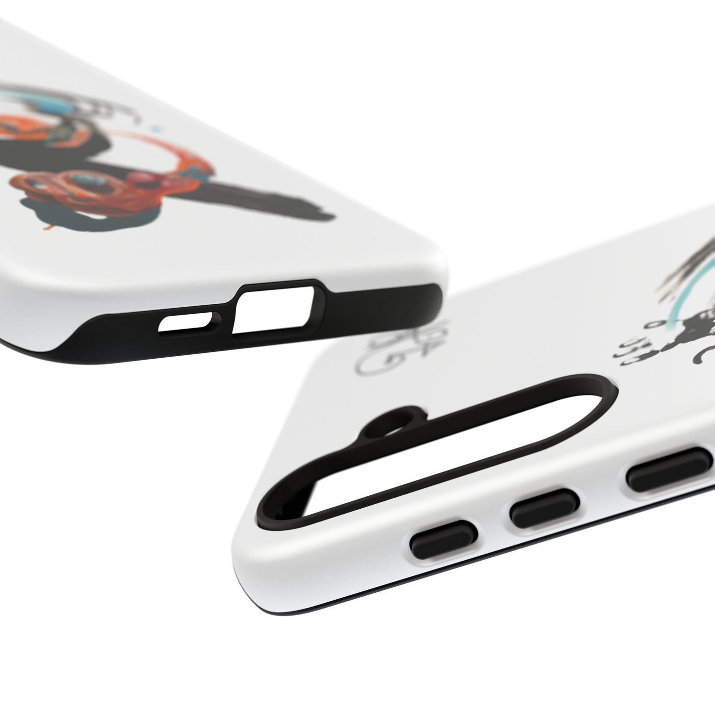 Artistic Abstract Phone Case — Colorful Ink Brushstroke Design