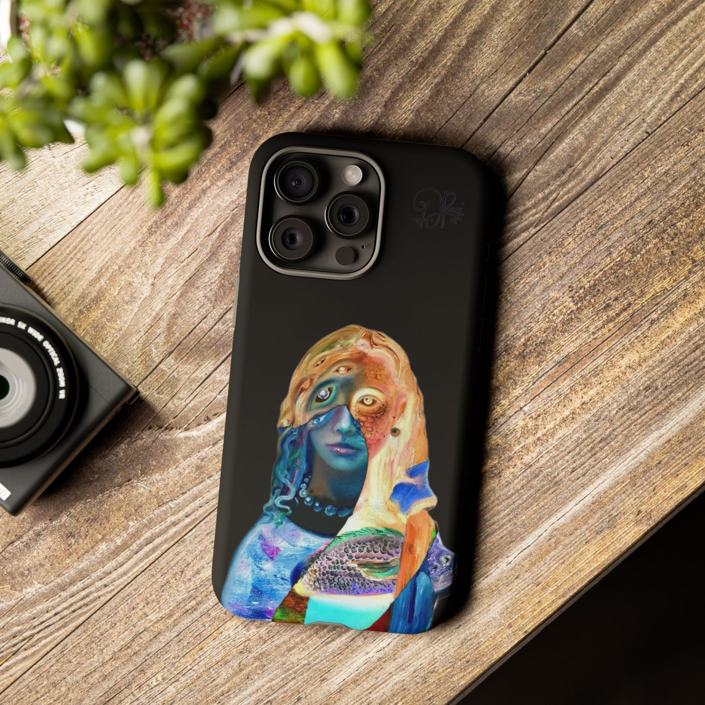 Abstract Surreal Portrait Phone Case — Colorful Art iPhone Cover