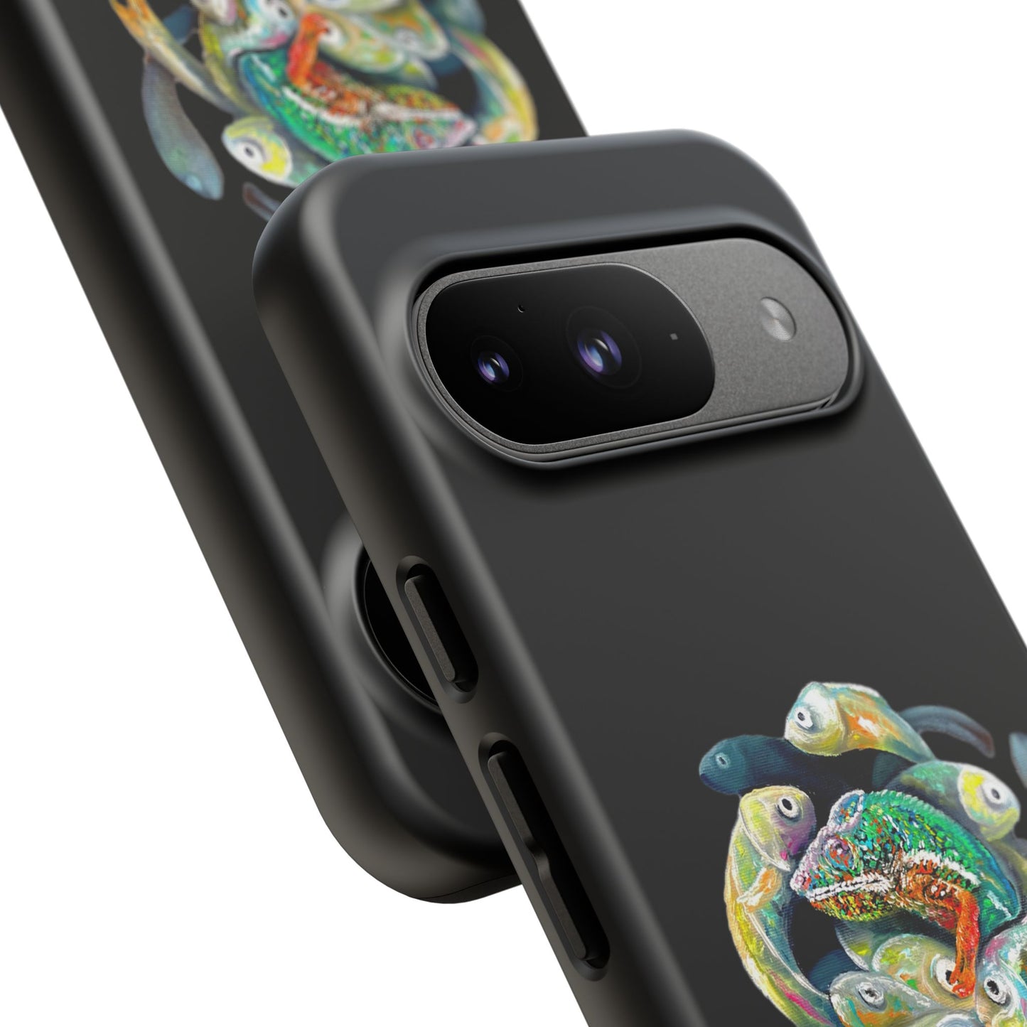 Koi Circle Tough Phone Case — Colorful Fish Art Protective iPhone Cover