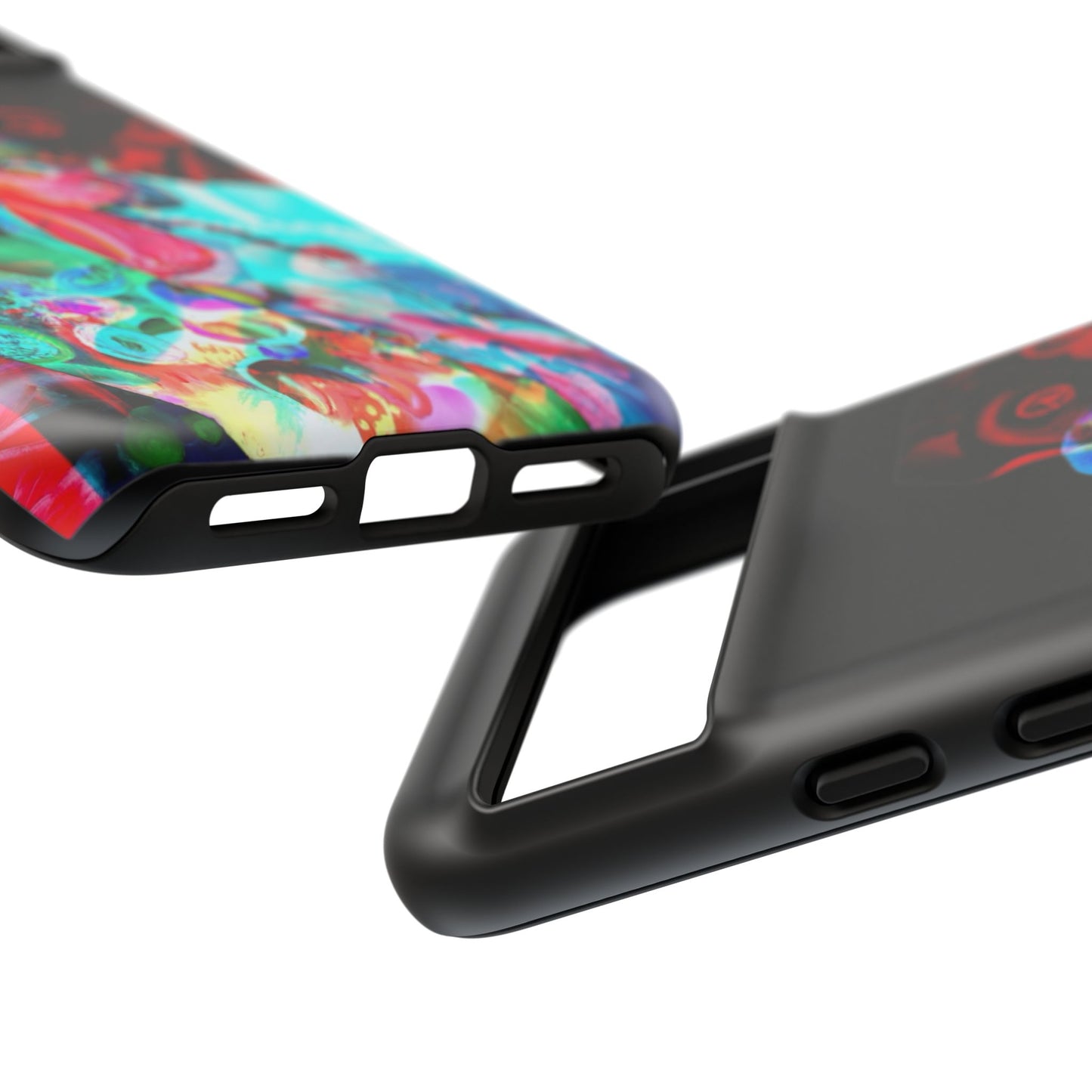 Protective Phone Case — Trippy Neon Abstract Skull Design