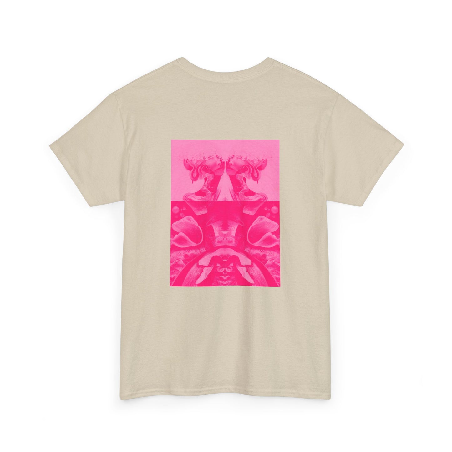 Graphic Tee — Hot Pink Abstract Mirror Design