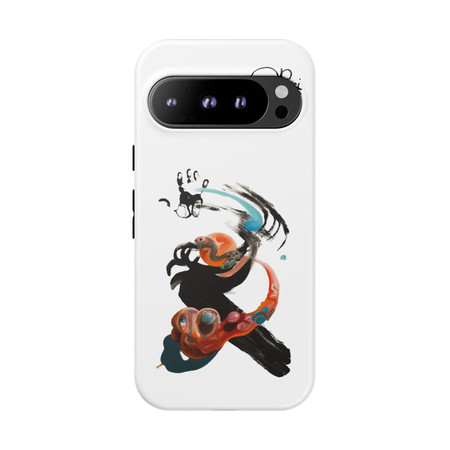 Artistic Abstract Phone Case — Colorful Ink Brushstroke Design