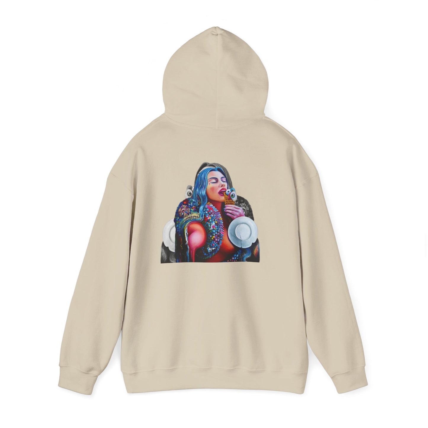Hoodie — AMRU Artistic Backprint Portrait Pullover