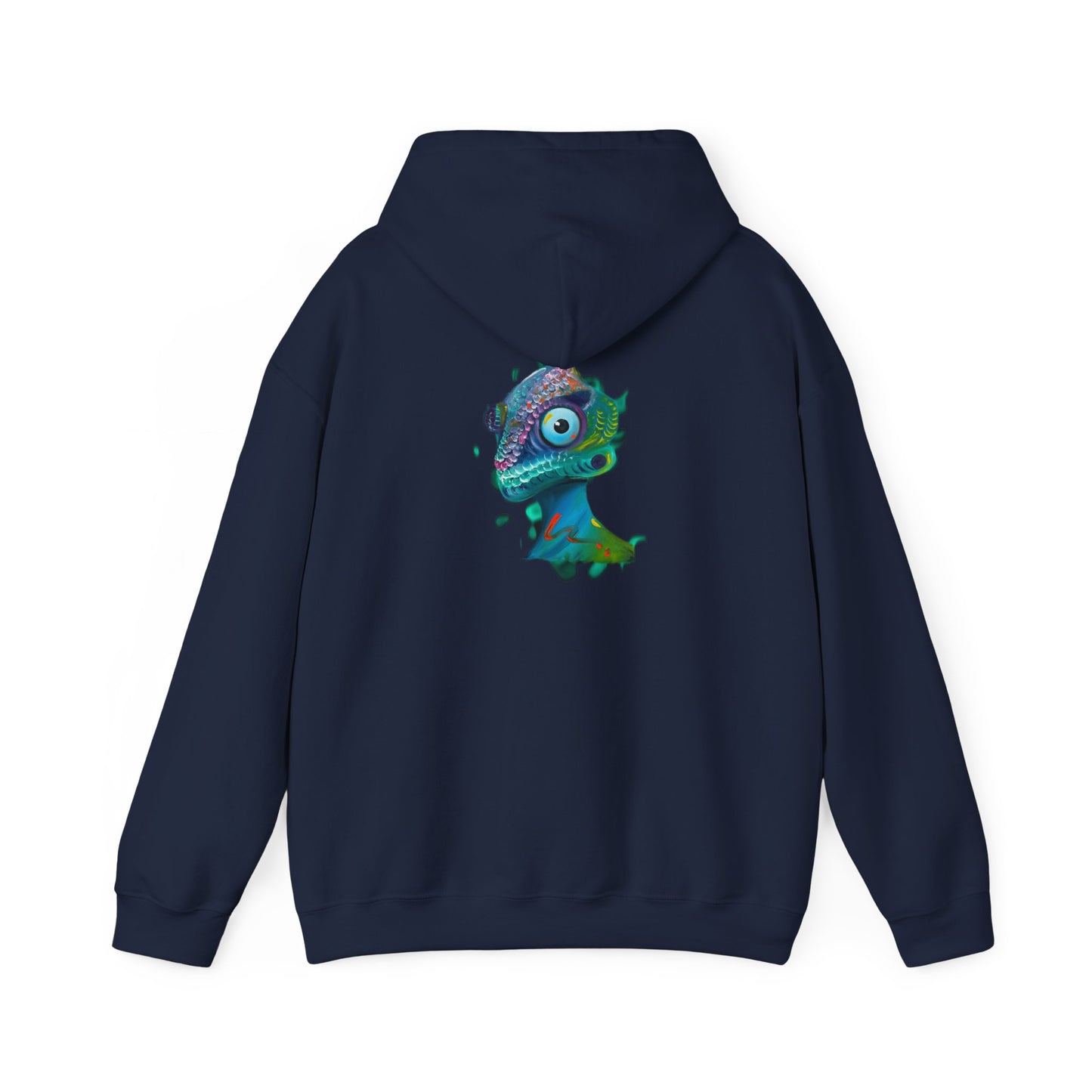 AMRU Chameleon Hoodie – Colorful Surreal Lizard Graphic Sweatshirt