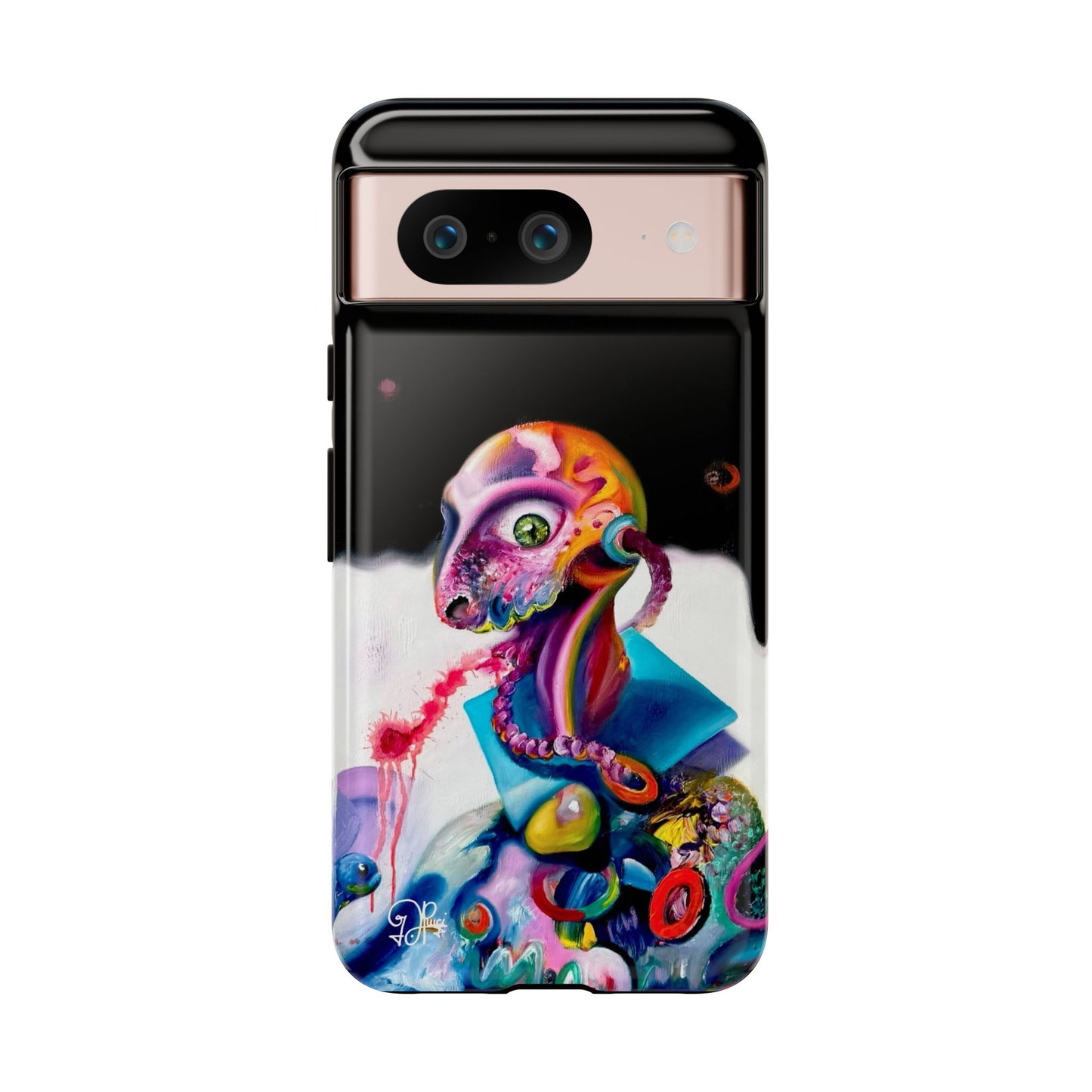 Phone Case - Vivid Blues and Multi-Eyed Vision Artwork Design