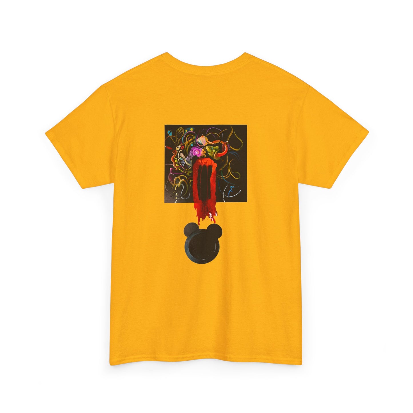 Graphic Tee — Abstract Floral Skull Back Print