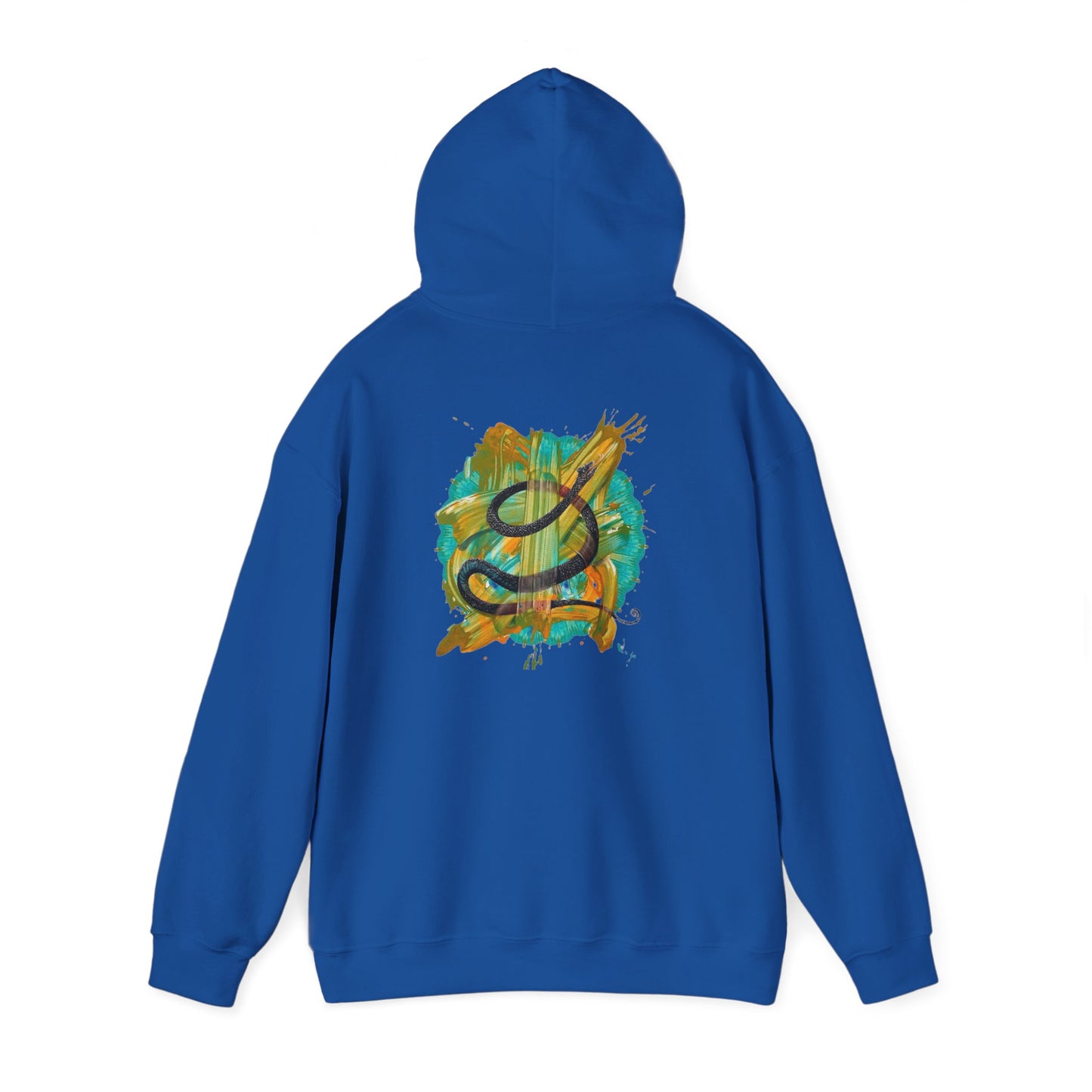 AMRU Artistic Snake Hoodie — Watercolor Serpent Graphic Pullover