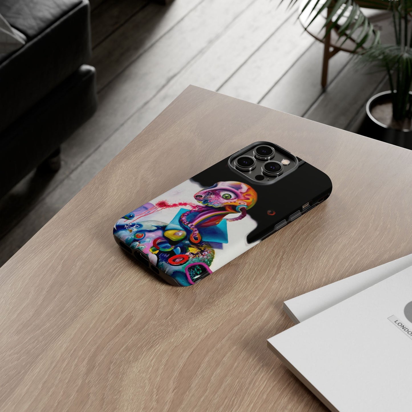 Phone Case - Vivid Blues and Multi-Eyed Vision Artwork Design