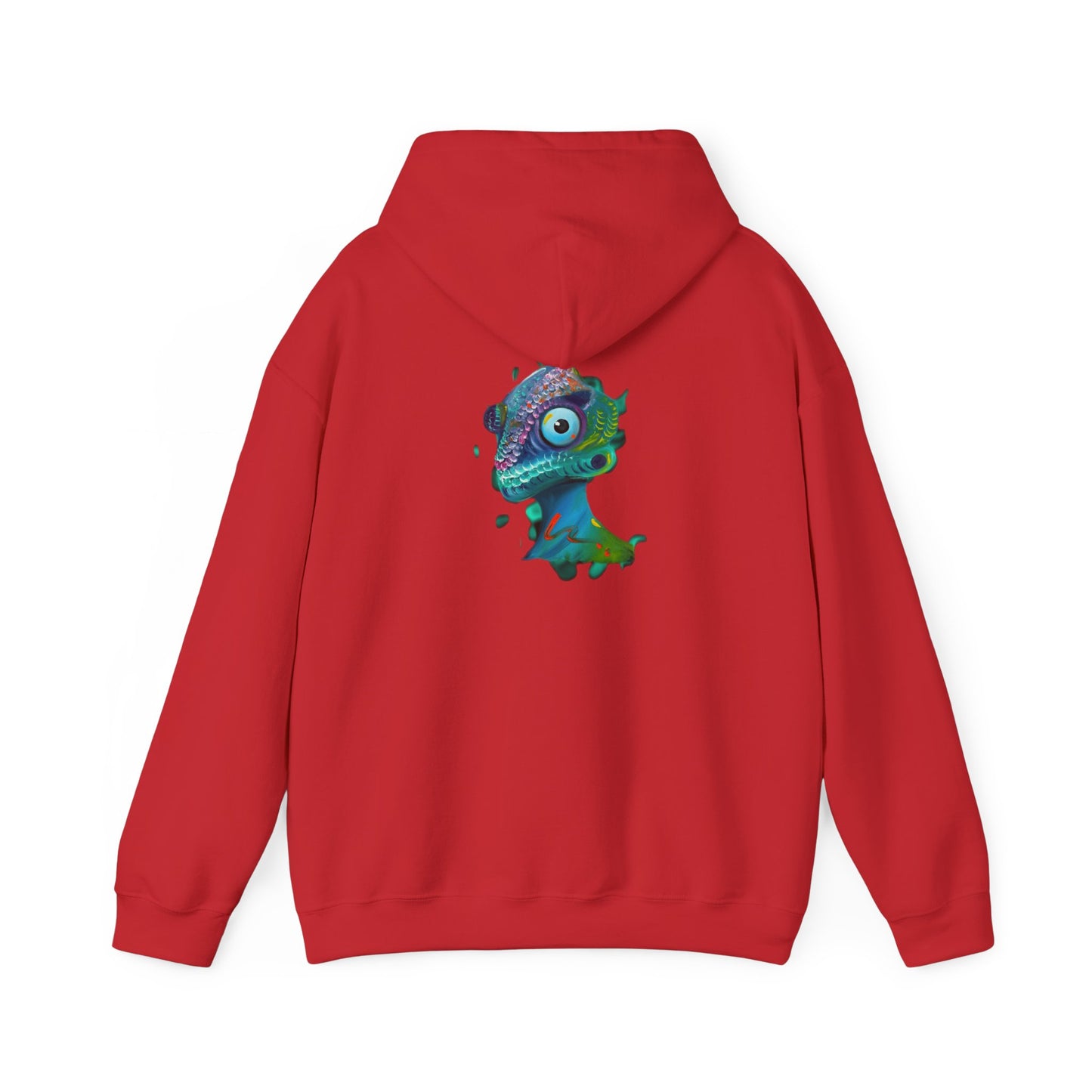 AMRU Chameleon Hoodie – Colorful Surreal Lizard Graphic Sweatshirt