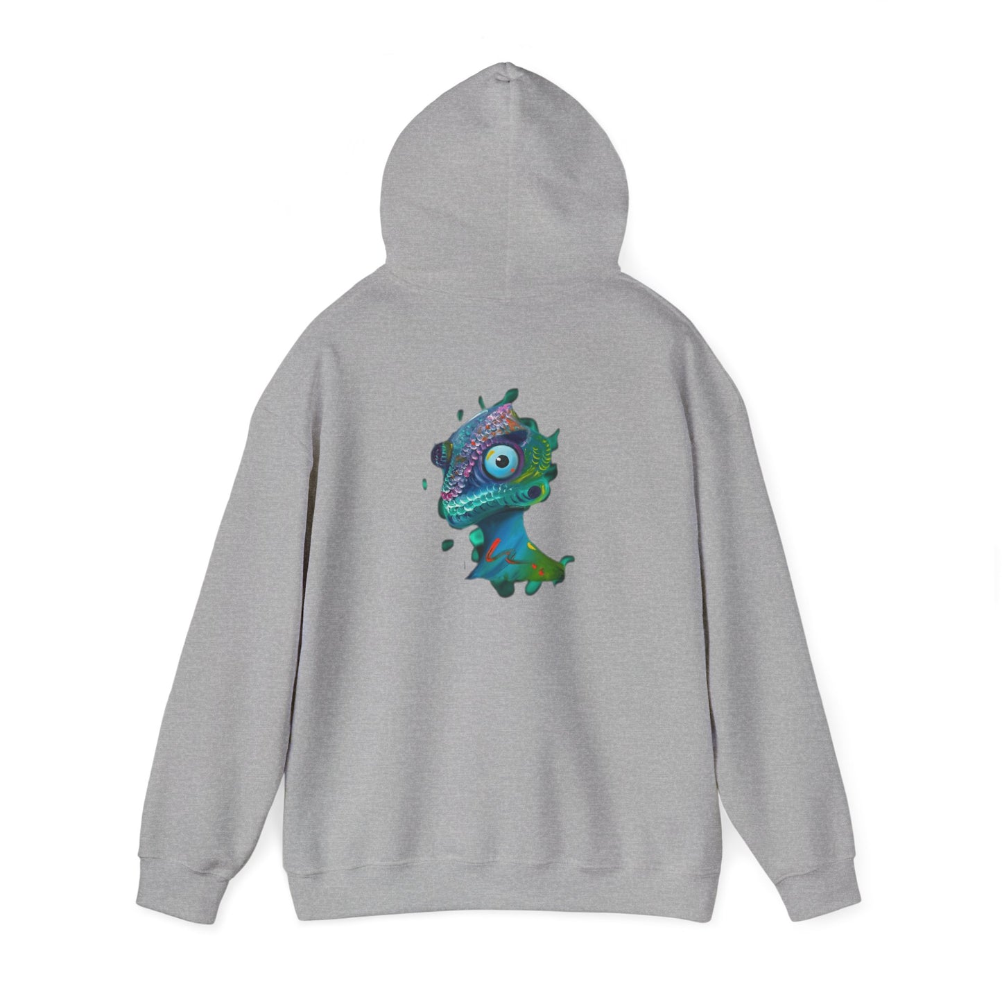 AMRU Chameleon Hoodie – Colorful Surreal Lizard Graphic Sweatshirt