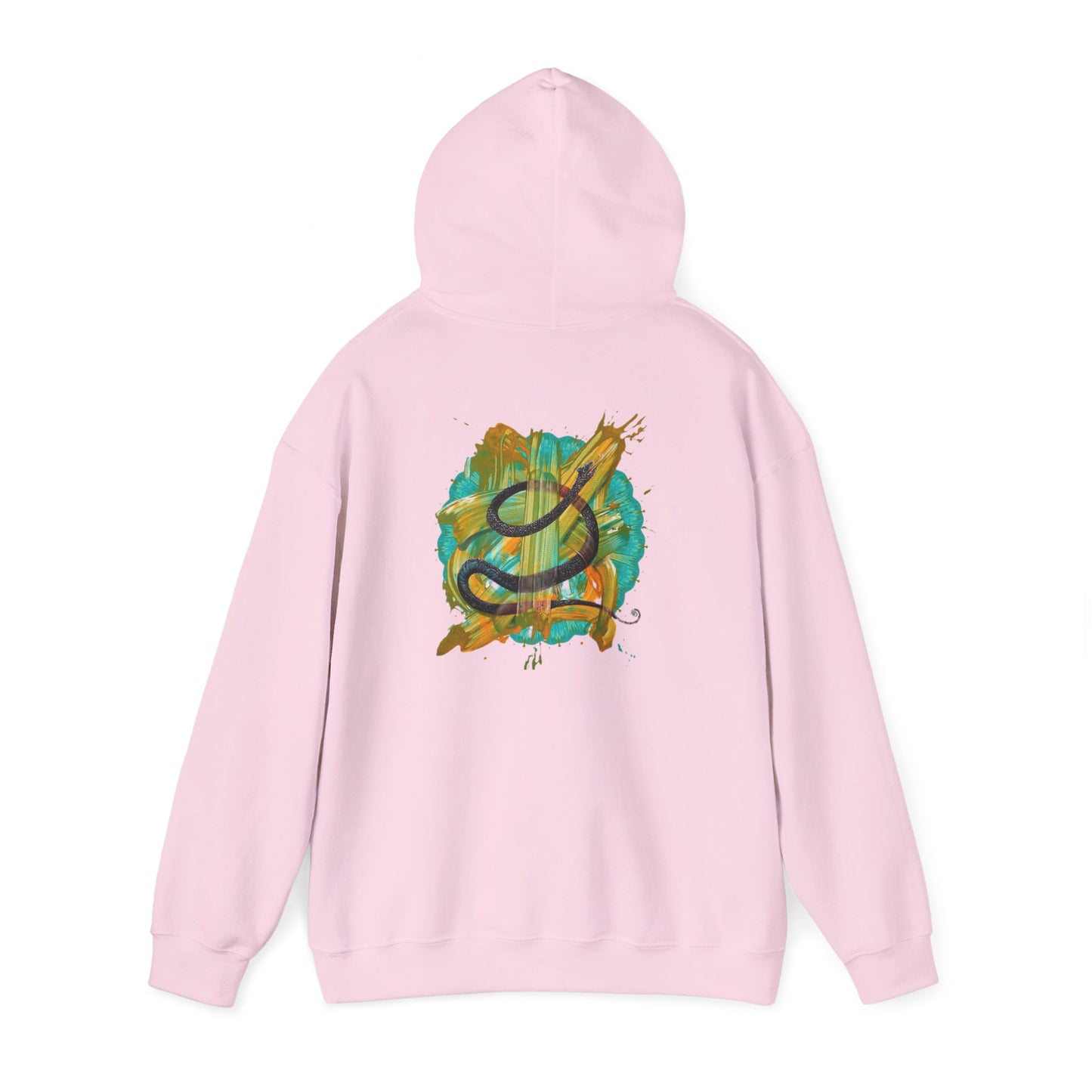 AMRU Artistic Snake Hoodie — Watercolor Serpent Graphic Pullover